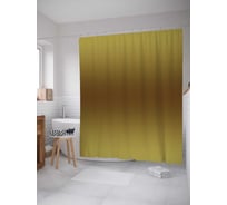 Штора (занавеска) для ванной JoyArty "Затемнение золота" из сатена, 180х200 см с крючками, sc_23570