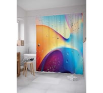 Штора (занавеска) для ванной JoyArty "Энергетическая влажность" из сатена, 180х200 см с крючками, sc_22211