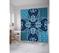 Штора (занавеска) для ванной JoyArty "Чувственные цветы" из сатена, 180х200 см с крючками, sc_23135