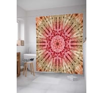 Штора (занавеска) для ванной JoyArty "Иллюзорное явление" из сатена, 180х200 см с крючками, sc_20324