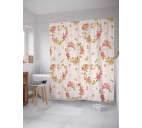 Штора (занавеска) для ванной JoyArty "Любовные венки" из сатена, 180х200 см с крючками, sc_29369