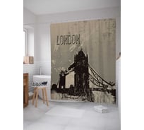 Штора (занавеска) для ванной JoyArty "Мудрость лондона" из сатена, 180х200 см с крючками, sc_2837