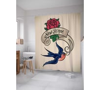 Штора (занавеска) для ванной JoyArty "Новая надежда" из сатена, 180х200 см с крючками, sc_22193