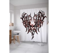 Штора (занавеска) для ванной JoyArty "Демоническое возрождение" из сатена, 180х200 см с крючками, sc_22167