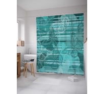 Штора (занавеска) для ванной JoyArty "Эффект бабочки" из сатена, 180х200 см с крючками, sc_2948