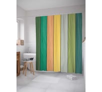 Штора (занавеска) для ванной JoyArty "Цветная преграда" из сатена, 180х200 см с крючками, sc_29379