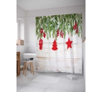 Штора (занавеска) для ванной JoyArty "В ожидании чуда" из сатена, 180х200 см с крючками, sc_20317