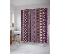 Штора (занавеска) для ванной JoyArty "Полосатые явления" из сатена, 180х200 см с крючками, sc_29222