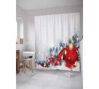 Штора (занавеска) для ванной JoyArty "Затерянная игрушка" из сатена, 180х200 см с крючками, sc_21452