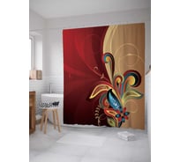 Штора (занавеска) для ванной JoyArty "Мысли о красоте" из сатена, 180х200 см с крючками, sc_22204