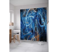 Штора (занавеска) для ванной JoyArty "Паутинная иллюзия" из сатена, 180х200 см с крючками, sc_21565