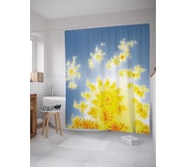 Штора (занавеска) для ванной JoyArty "Энергетический разрыв" из сатена, 180х200 см с крючками, sc_21556