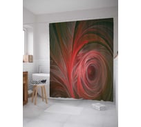 Штора (занавеска) для ванной JoyArty "Загадочный узор" из сатена, 180х200 см с крючками, sc_21552