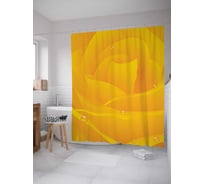 Штора (занавеска) для ванной JoyArty "Роса на лепестках розы" из сатена, 180х200 см с крючками, sc_21877