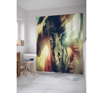 Штора (занавеска) для ванной JoyArty "Вождь природы" из сатена, 180х200 см с крючками, sc_22175