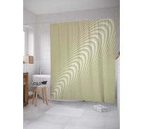 Штора (занавеска) для ванной JoyArty "Песочная энергия" из сатена, 180х200 см с крючками, sc_23405