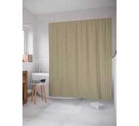 Штора (занавеска) для ванной JoyArty "Рельеф нежности" из сатена, 180х200 см с крючками, sc_29613