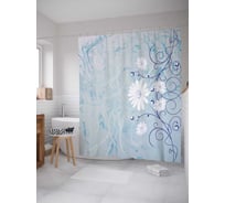 Штора (занавеска) для ванной JoyArty "Природное касание" из сатена, 180х200 см с крючками, sc_29171