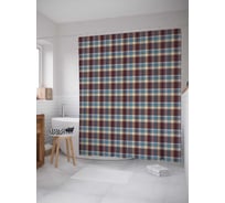 Штора (занавеска) для ванной JoyArty "Уютный плед" из сатена, 180х200 см с крючками, sc_29640