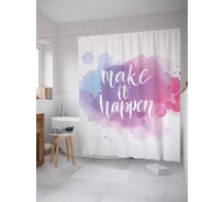 Штора (занавеска) для ванной JoyArty "Осуществление желаний" из сатена, 180х200 см с крючками, sc_29693