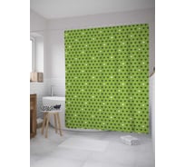 Штора (занавеска) для ванной JoyArty "Маленькие сердечки" из сатена, 180х200 см с крючками, sc_31712