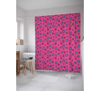 Штора (занавеска) для ванной JoyArty "Кремлевская звездочка" из сатена, 180х200 см с крючками, sc_30677