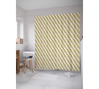 Штора (занавеска) для ванной JoyArty "Диагональное смещение" из сатена, 180х200 см с крючками, sc_31724