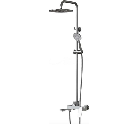 Душевая система MIXLINE 35к ML41-06 Swan White излив лейка 3 позиции+лейка тропический душ, белый 554242