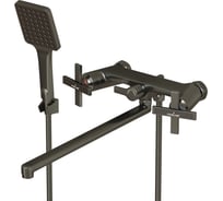 Смеситель для ванны и умывальника MIXLINE 1/2 кер. ML38-02 Graphite, графит 553898