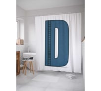 Штора (занавеска) для ванной JoyArty "Стильная d" из сатена, 180х200 см с крючками, sc_4525d