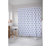 Штора (занавеска) для ванной JoyArty "Звездный сад" из сатена, 180х200 см с крючками, sc_29634