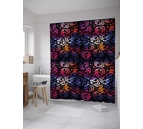 Штора (занавеска) для ванной JoyArty "Черепа в тени" из сатена, 180х200 см с крючками, sc_36612