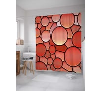 Штора (занавеска) для ванной JoyArty "Красочные касания" из сатена, 180х200 см с крючками, sc_30950