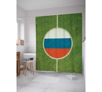 Штора (занавеска) для ванной JoyArty "Национальный футбол" из сатена, 180х200 см sc_378895
