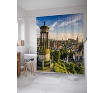 Штора (занавеска) для ванной JoyArty "Фото города" из сатена, 180х200 см с крючками, sc_30862