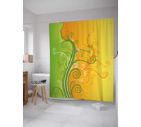 Штора (занавеска) для ванной JoyArty "Выдуманное дерево" из сатена, 180х200 см с крючками, sc_30506