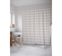 Штора (занавеска) для ванной JoyArty "Бесконечные прямоугольники" из сатена, 180х200 см с крючками, sc_30716