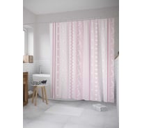 Штора (занавеска) для ванной JoyArty "Разные полоски" из сатена, 180х200 см с крючками, sc_35494