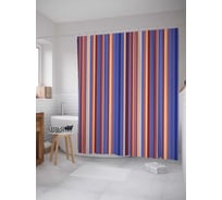 Штора (занавеска) для ванной JoyArty "Детские полосы" из сатена, 180х200 см с крючками, sc_30870