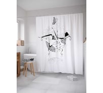 Штора (занавеска) для ванной JoyArty "Горячее блаженство" из сатена, 180х200 см с крючками, sc_3373