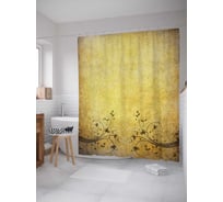 Штора (занавеска) для ванной JoyArty "Цветочное взросление" из сатена, 180х200 см с крючками, sc_3369