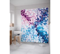 Штора (занавеска) для ванной JoyArty "Распад красок" из сатена, 180х200 см с крючками, sc_30924