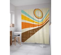 Штора (занавеска) для ванной JoyArty "Старинный полет" из сатена, 180х200 см с крючками, sc_30948