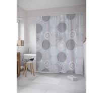 Штора (занавеска) для ванной JoyArty "Пушистые одуванчики" из сатена, 180х200 см с крючками, sc_31503