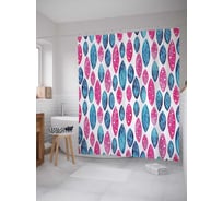 Штора (занавеска) для ванной JoyArty "Двуцветные камни" из сатена, 180х200 см с крючками, sc_31473