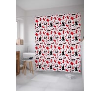 Штора (занавеска) для ванной JoyArty "Женское нижнее белье" из сатена, 180х200 см с крючками, sc_30190