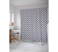 Штора (занавеска) для ванной JoyArty "Направление волн" из сатена, 180х200 см с крючками, sc_31692