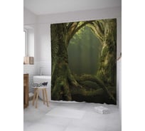 Штора (занавеска) для ванной JoyArty "Сказочные гиганты" из сатена, 180х200 см с крючками, sc_31576