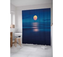 Штора (занавеска) для ванной JoyArty "Таинственная ночь" из сатена, 180х200 см с крючками, sc_30216