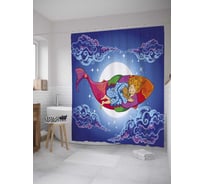 Штора (занавеска) для ванной JoyArty "Парящий сон" из сатена, 180х200 см с крючками, sc_32491